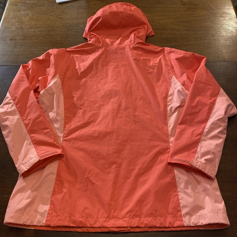 Columbia Womens Windbraker 1x Omni-Tech‎ Rain Pink Two-tone Full Zip Rain Hooded - Picture 6 of 9